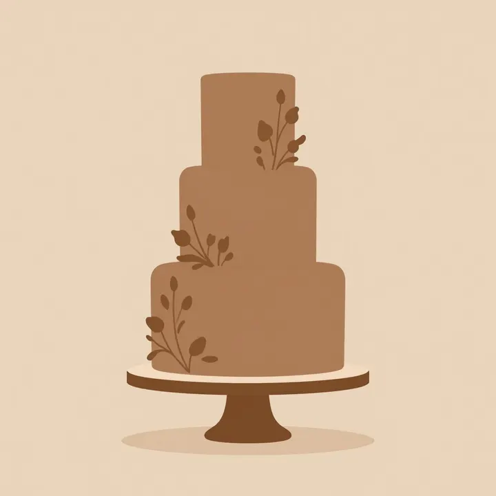 Illustration of a wedding cake